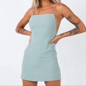 Princess Polly Sinclair Cotton Linen Mini Dress